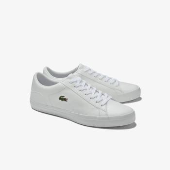 Lacoste Lerond Leather Sneakers Pánské - Tenisky Bílé | CZ-GiZ5nE